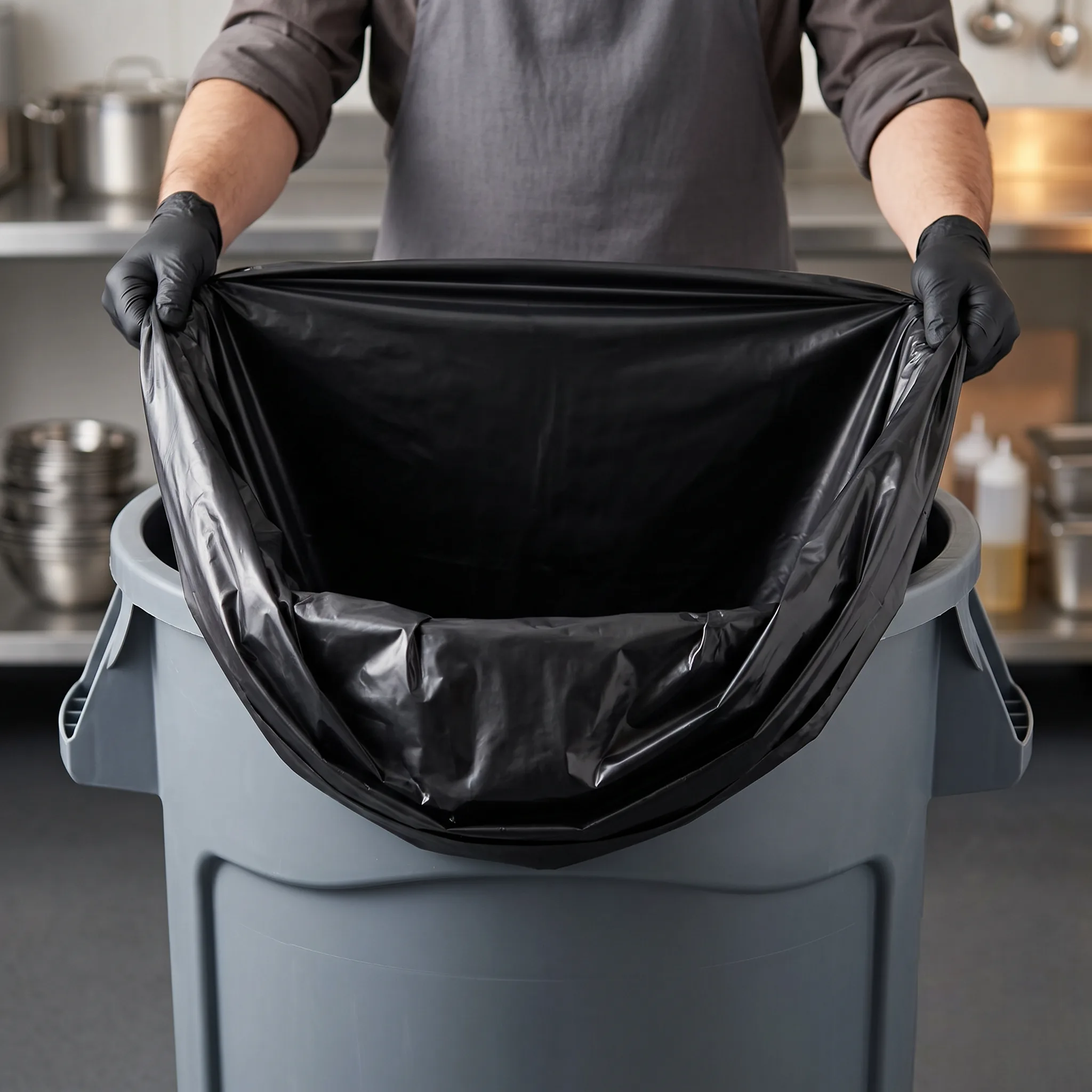 55-60 gallon 38" x 58" LDPE/LLDPE 1.2 Mil Trash Bags