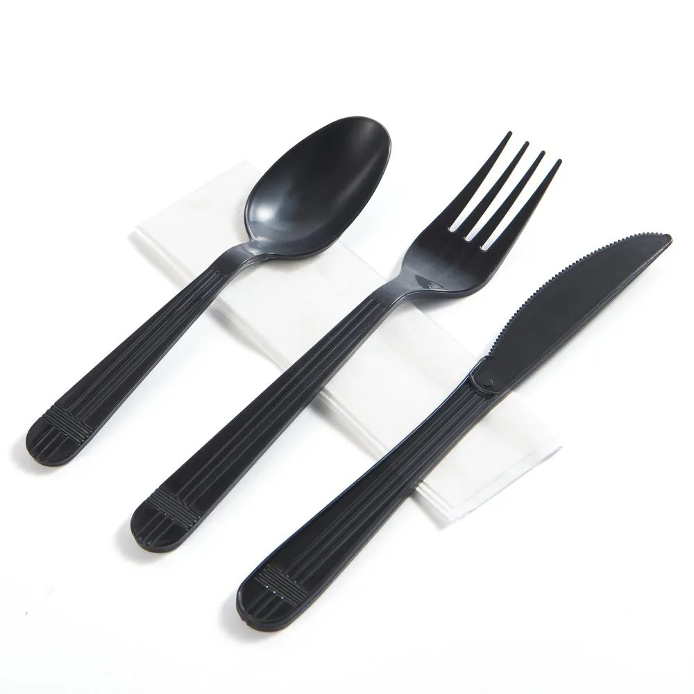 4-in-1 Heavy Weight PP Cutlery Kit with Napkin