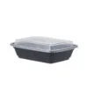 12 oz black microwavable takeout container