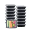 12 oz black microwavable takeout container bulk set