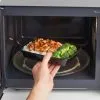 BIZCO Essentials Black Rectangular Microwavable Heavy Weight Container with Lid