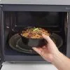 BIZCO Essentials Black Round Microwavable Heavy Weight Container with Lid