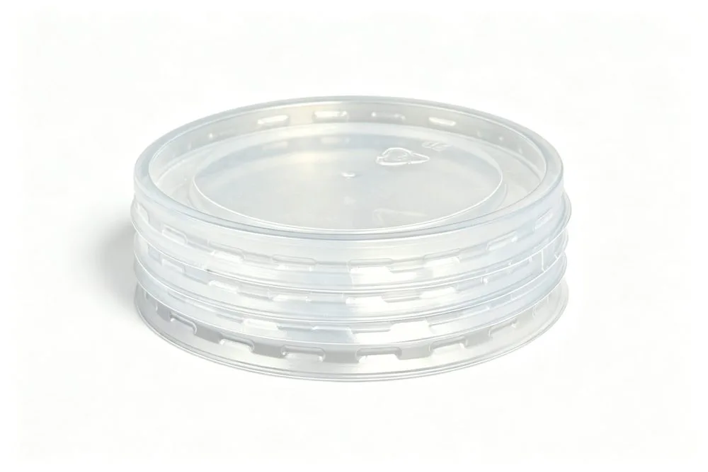 6-16 oz paper food cup lid bulk set