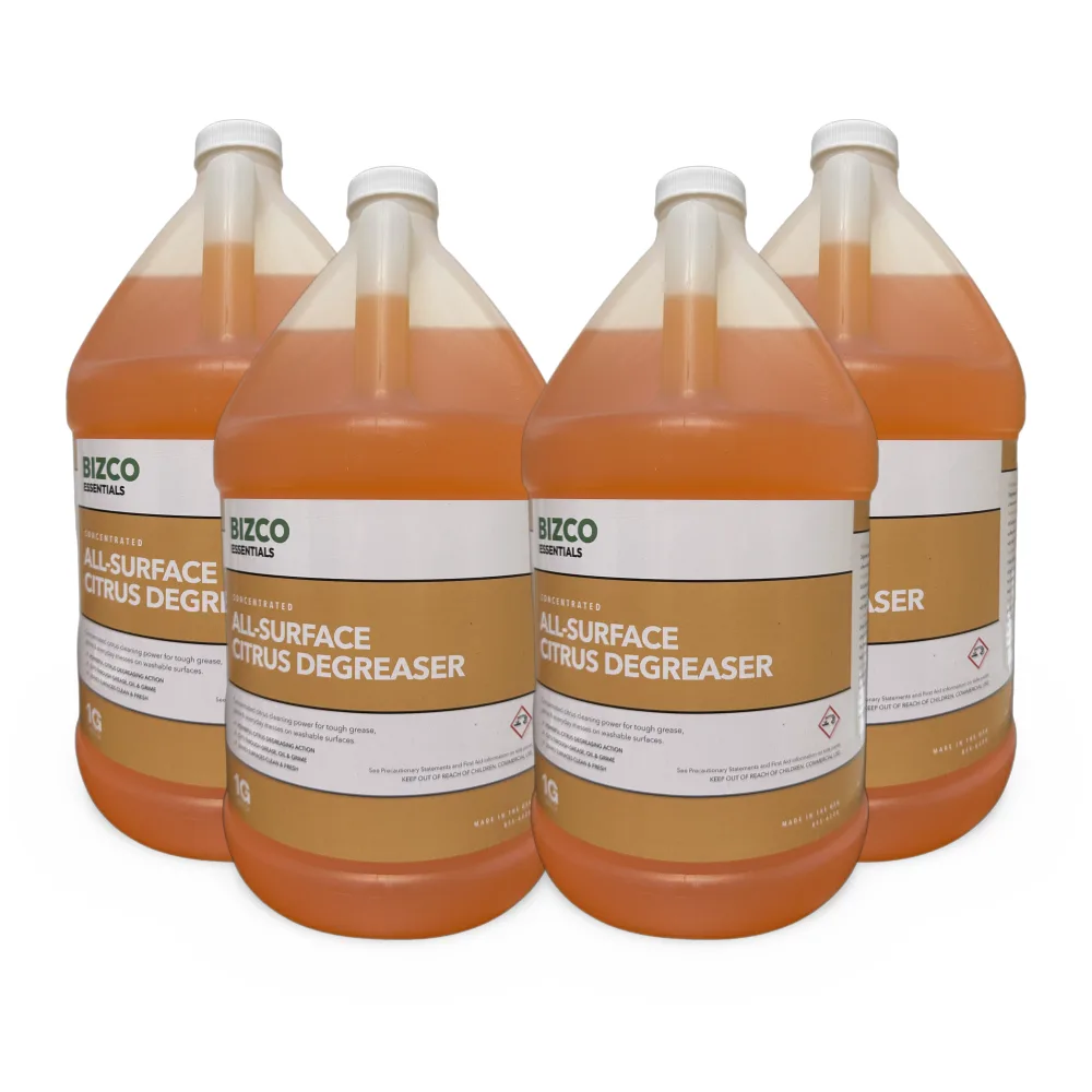 BIZCO Essentials Concentrated All-Surface Citrus Degreaser, 1 Gallon - 4/Case