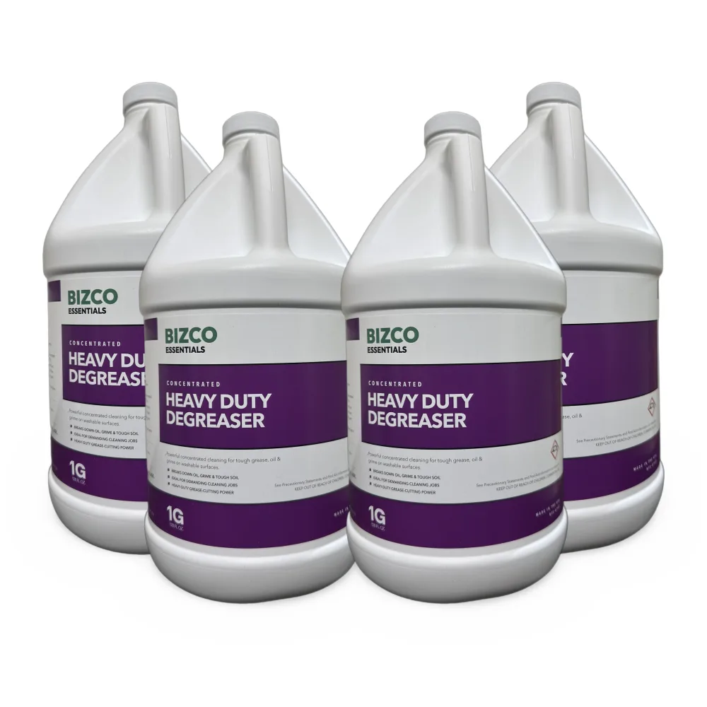 BIZCO Essentials Concentrated Heavy-Duty Degreaser, 1 Gallon - 4/Case