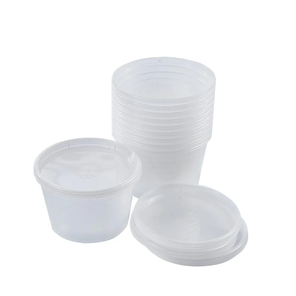 BIZCO Essentials Heavy-Duty Translucent Deli Container & Lid Combo Pack