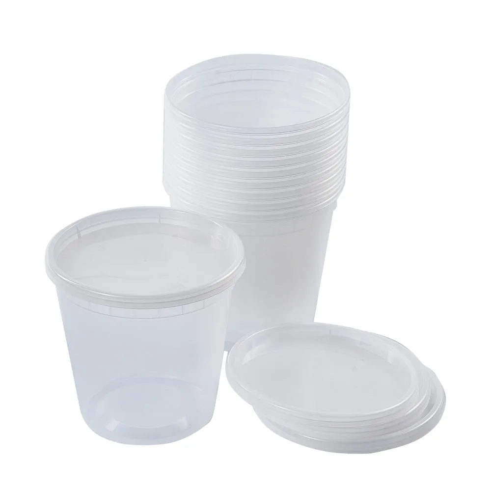 BIZCO Essentials Heavy-Duty Translucent Deli Container & Lid Combo Pack