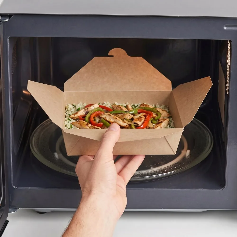 BIZCO Essentials Kraft Folded Paper Take-Out Container