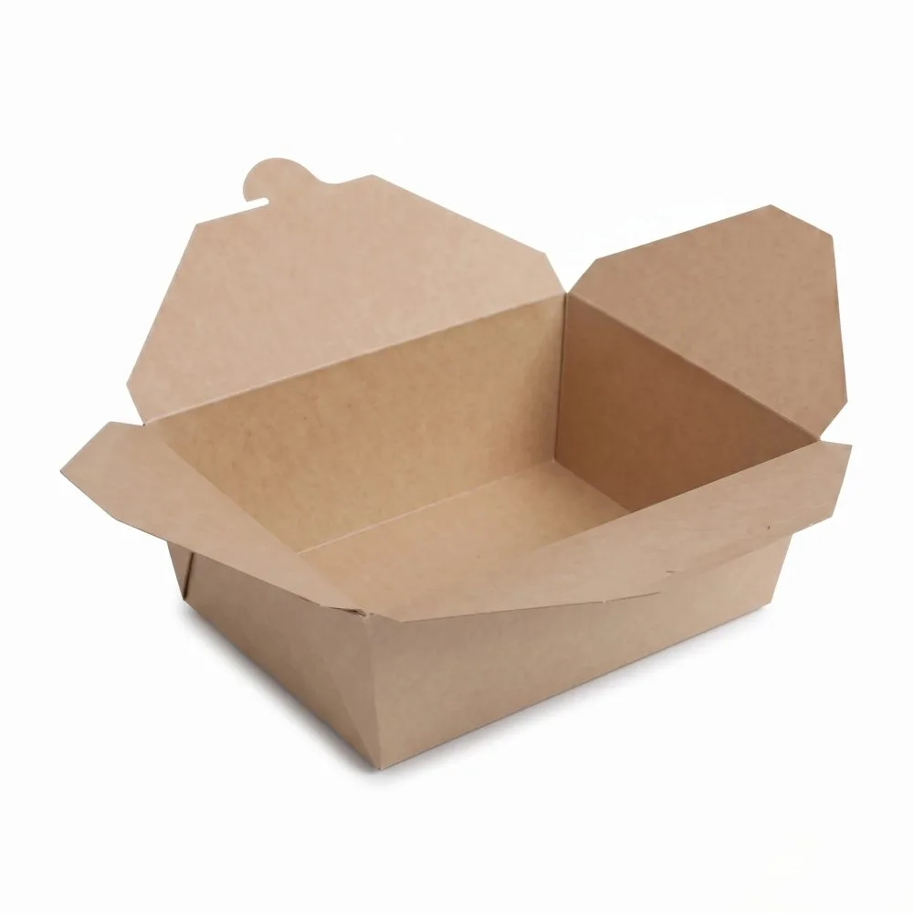 BIZCO Essentials Kraft Folded Paper Take-Out Container