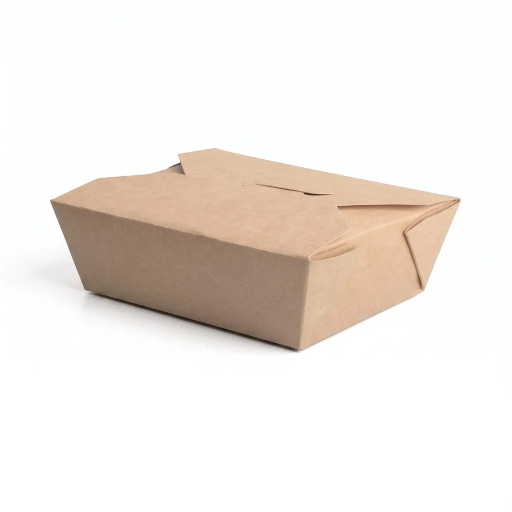 BIZCO Essentials Kraft Folded Paper Take-Out Container