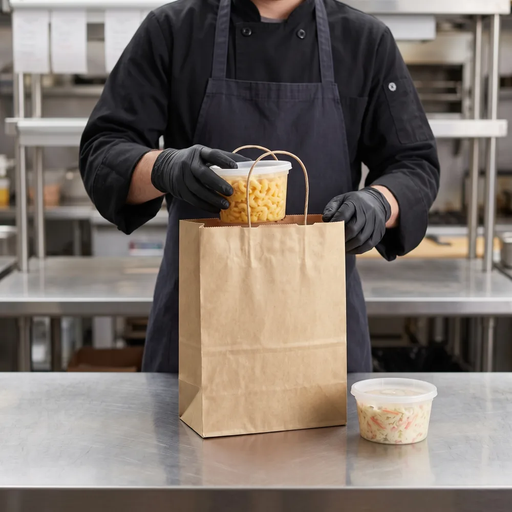 BIZCO Essentials Kraft Paper Bag with Handles