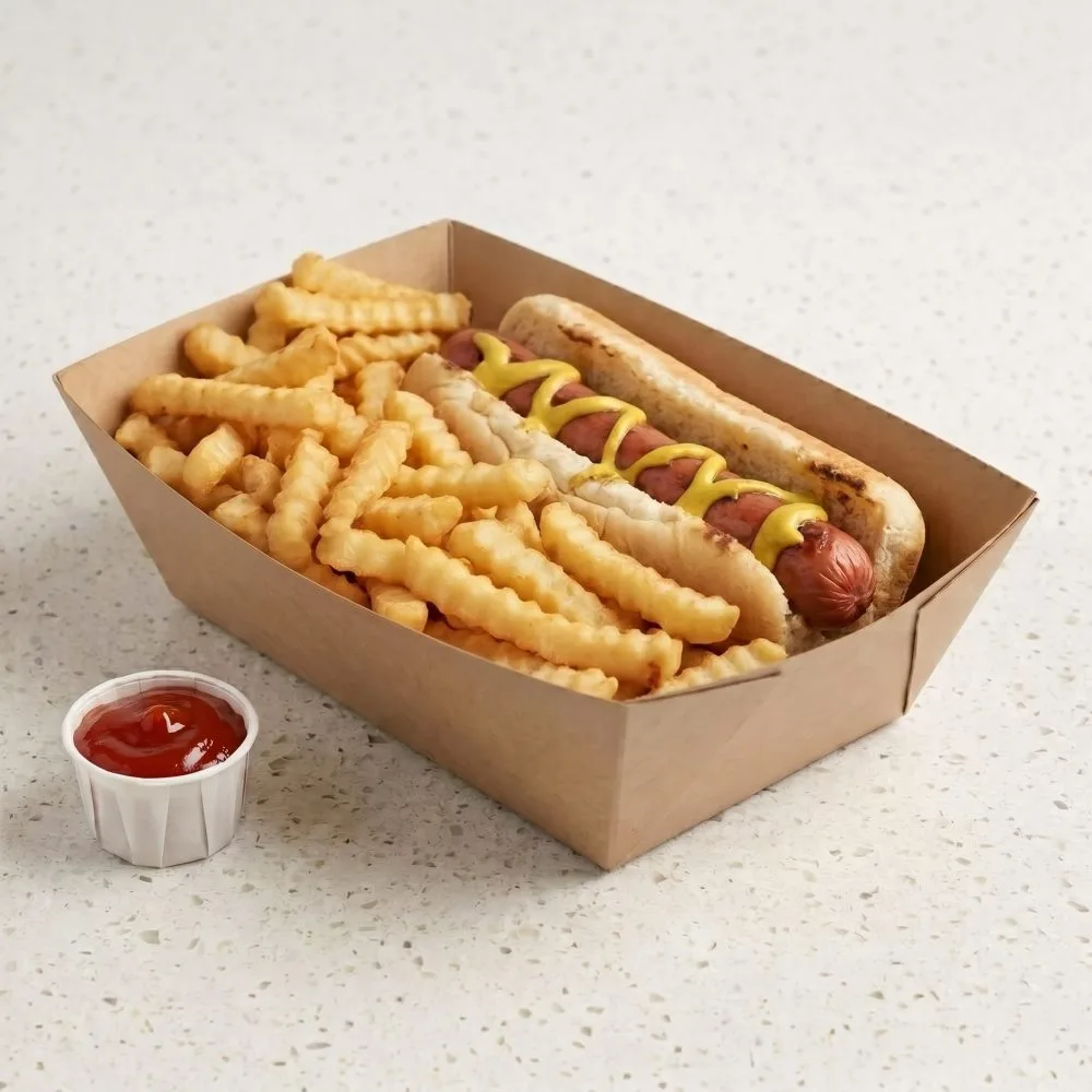 BIZCO Essentials Paper Food Tray