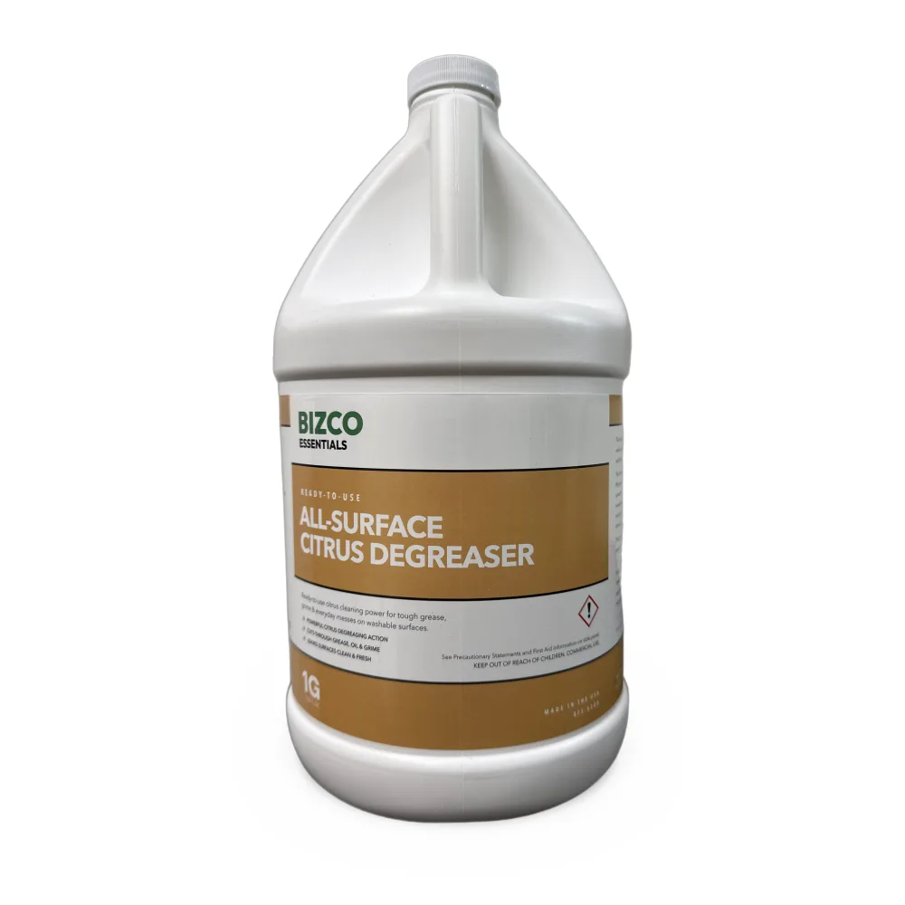 BIZCO Essentials Ready-to-Use All-Surface Citrus Degreaser, 1 Gallon - 4/Case