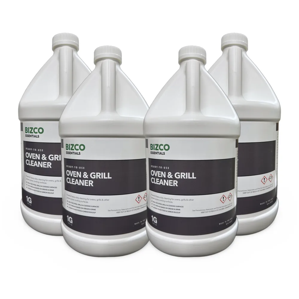 BIZCO Essentials Ready-to-Use Oven & Grill Cleaner, 1 Gallon - 4/Case