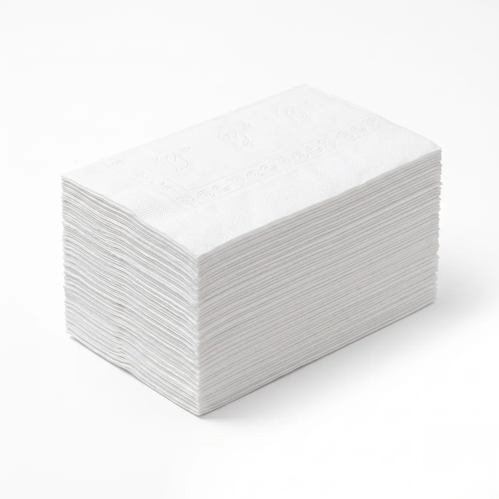 15" x 16.5" White 2-Ply Dinner Napkin Bulk Set