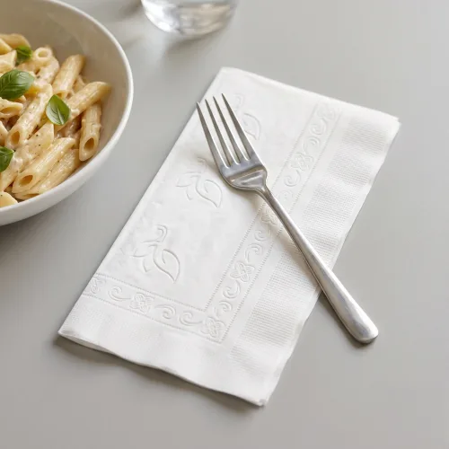 15" x 16.5" White 2-Ply Dinner Napkin
