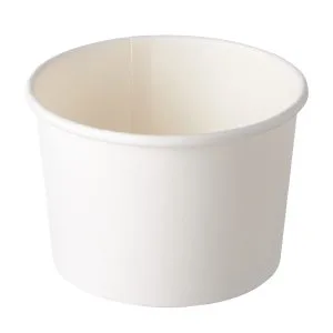 BIZCO Essentials White Double Poly-Coated Paper Soup & Food Cup - 1,000/Case - 8 oz